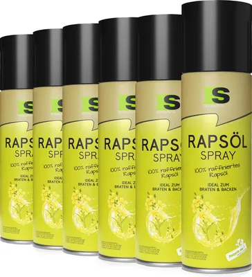 Produktbild von Spraytive 6 x 400ml Rapsöl Spray - Ölspray zum Kochen, Backen & für Salate - Bis zu 1600 Sprühstöße