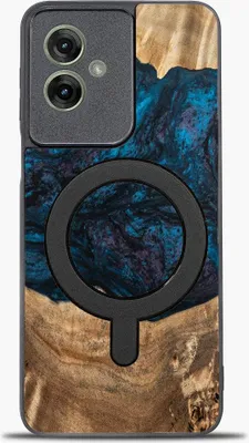 Produktbild von Holzhülle für Motorola Moto G55 5G, Bewood Unique Planets Neptun für MagSafe