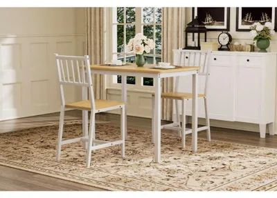 Produktbild von Esstisch Set Bartisch mit 2 Bänken Küchentisch Stühle Industriedesign Braun Schwarz