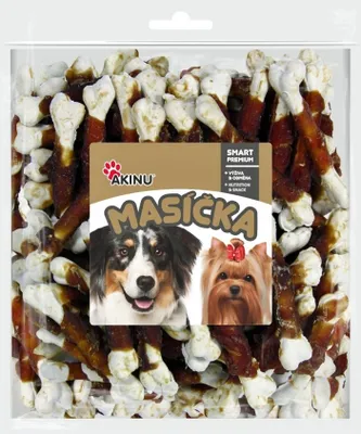 Obrázek produktu pro Akinu MASÍČKA Kalciová kostička s kachním masem pamlsek pro psy 300 g