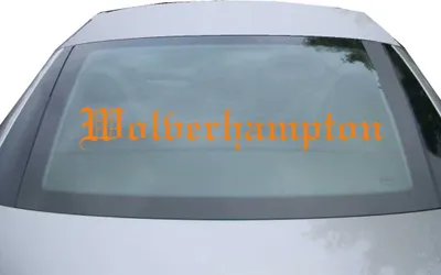 Produktbild von Indigos UG - Aufkleber Heckscheibe & Motorklappe DE6689 - orange - 600x88 mm - Molberhanmpton - Auto Scheiben Fenster Heckklappe Tuning Racing JDM - Die cut