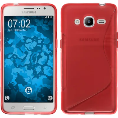 Produktbild von PhoneNatic Case kompatibel mit Samsung Galaxy J2 (2016) (J210) - rot Silikon Hülle S-Style Cover