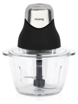 Produktbild von H.Koenig Multi-Zerkleinerer LEO8 für Gemüse, Zwiebeln und Nüsse, elektrisch, Edelstahlklingen, 1x Glasschale