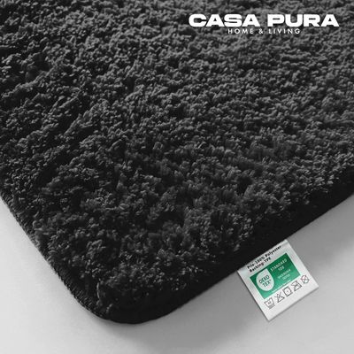 Kúpeľňová predložka Sky extra fluffy mnoho farieb a veľkostí Deep Black 60 x 100 cm