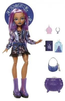 Produktbild von Monster High Moonspell Magic Layla Crystal Puppe mit Kristall und Zauberbuch