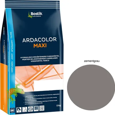 Produktbild von Bostik Ardacolor Maxi Fuge zementgrau 5Kg Fliesen Fugenmörtel