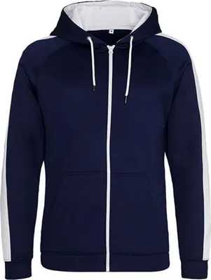 Image de Just Hoods JH066 | Zoodie de sport pour homme en polyester - Couleur : Oxford Navy/Arctic White - Taille : L