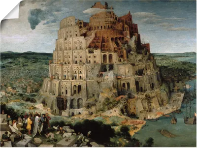 Produktbild von ARTland Poster Der Turmbau von Babel. 1563 Größe: 80x60 cm