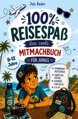 Produktbild von 100 % Reisespaß: Das coole Mitmachbuch für Jungen von 8-12 Jahren: