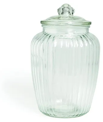 Vorratsdose aus Glas, 2,2 l, 15x15x24,5 cm, rund, transparent