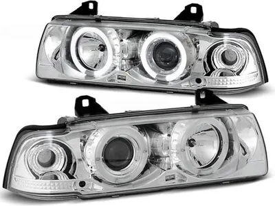 Produktbild von Scheinwerfer Angel Eyes passend für BMW 3er E36 Limo Touring Bj. 90-99 Chrom