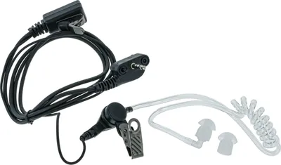 Produktbild von vhbw Headset kompatibel mit Yaesu Vertex VX-230, VX-146, VX-140, VX-180, VX-130, VX-231, VX-160, VX-246, VX-210A Funkgerät - schwarz, Akustikschlauch
