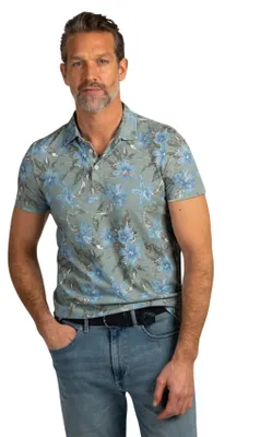 Produktbild von NZA Poloshirt grün normale Passform mit Print
