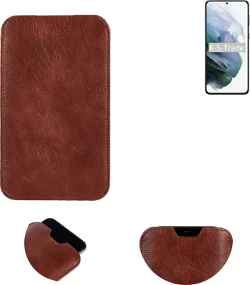 Produktbild von K-S-Trade Schutzhülle Handyhülle kompatibel mit Samsung Galaxy S21+ 5G Exynos Handytasche Kunstleder Sleeve in braun