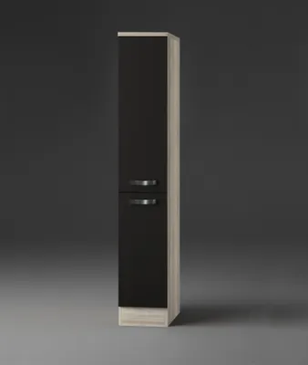 Produktbild von Küchen Midihochschrank mit Apothekerauszug Faro MHFZ306-9 in anthrazit 30 cm breit