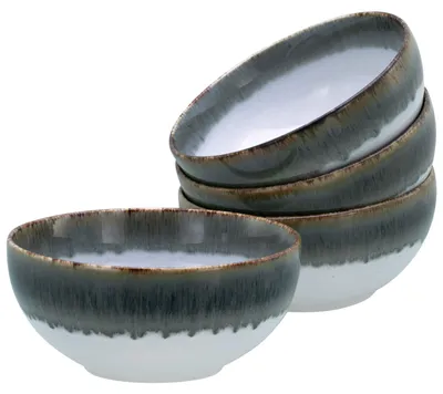 Zdjęcie produktu dla CreaTable, 21686, Zestaw naczyń "Cascade", miska "Buddha", 4 sztuki, fajans