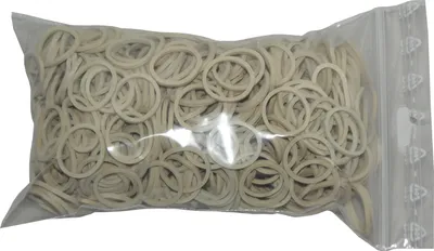 Produktbild von 100 g Gummiringe weiß 15 mm Ø 1,5 x 1,5 mm breit