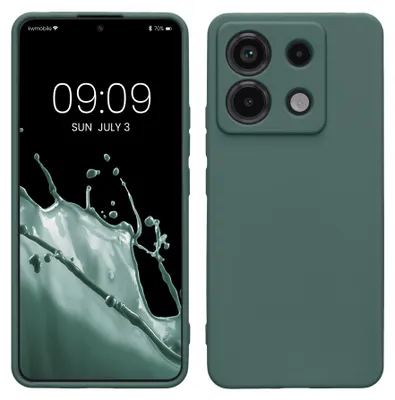 Produktbild von kwmobile Handyhülle für Xiaomi Redmi Note 13 Pro 5G / Poco X6 5G Hülle - weiches Handy Silikon Case - Schutzhülle Cover - Blaugrün