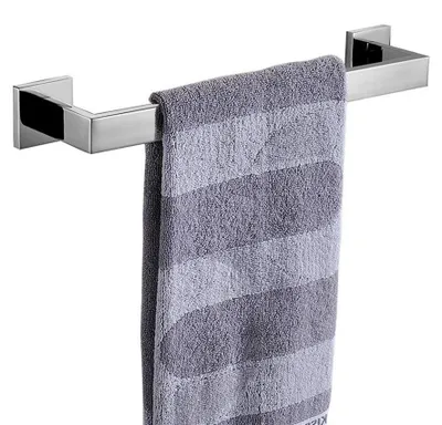Image de Porte-serviettes muraux en acier inoxydable, modèle compact, 40 cm