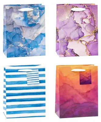 Productafbeelding van TSI Cadeautasjes, ART DESIGN, verpakking van 12 stuks, maat: middel (hoogte x breedte x diepte: 23 x 18 x 10 cm)
