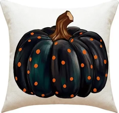 Produktbild von ECARLA Herbst-Kissenbezug 45x45cm BOHO Kürbis POD111