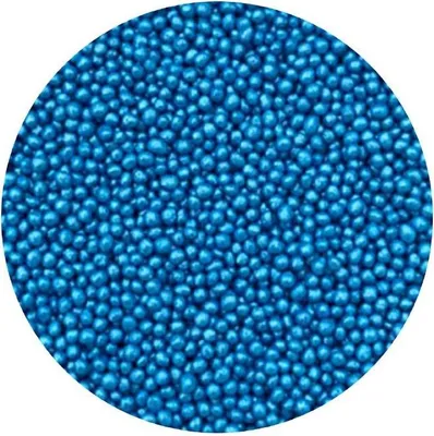 Produktbild von Zuckerperlen blau metallic 2mm 1kg