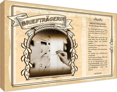 Produktbild von vianmo Holzschild 12x18 cm Briefträgerin Beruf Arbeit