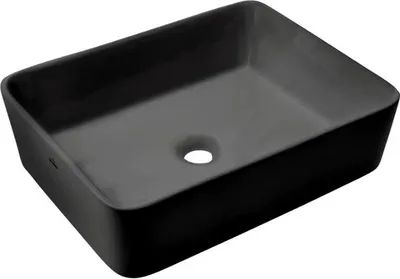 Obrázek produktu pro Koupelnové umyvadlo na desku Umyvadlo obdélníkové černé keramické
