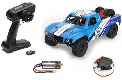 Produktbild von Orlandoo Hunter OH32X02 1:32 RC Mini Truck Bausatz RWD Offroad SUV DIY Modell mit Motor Servo Fernsteuerung Micro Crawler Blau KIT