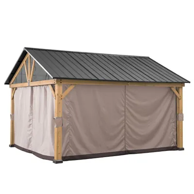 Produktbild von Vorhang für Sunjoy Zedernholz Gazebo 404cm x 465cm