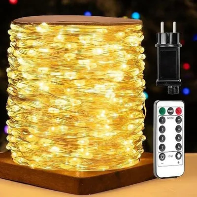 Zdjęcie produktu dla Łańcuch świetlny LED 1200 diod 120M miedziany pilot zdalny 8 trybów