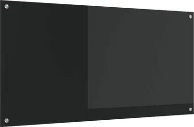 Obrázek produktu pro Kuchyňský obklad Černá 120 x 60 cm tvrzené sklo