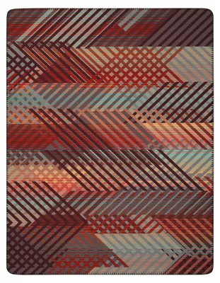 Produktbild von Biederlack Plaid mit Zierstich Vibrance Farbe orange Größe 150 x 200