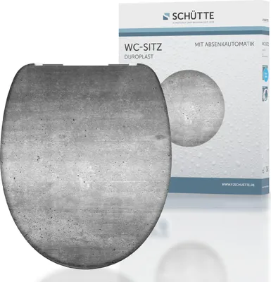 Produktbild von SCHÜTTE WC Sitz INDUSTRIAL GREY, Duroplast Toilettendeckel mit Absenkautomatik, Klobrille, Toilettensitz