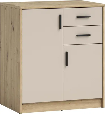 Produktbild von Kommode >Nelly< in Artisan Eiche Nachbildung / Cashmere - 74x86x50cm (BxHxT)