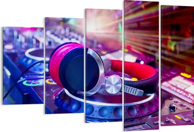 Produktbild von Bild auf Leinwand - Leinwandbild - Disco Nachtclub Audio Elektronik - 150x100cm - Wand Bild - Wanddeko - Leinwanddruck - Bilder - Kunstdruck - Leinwand bilder - Wandkunst - EG150x100-2412