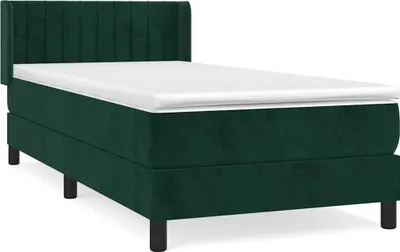 Immagine prodotto di vidaXL Letto a molle con materasso verde scuro 100x200 cm in velluto