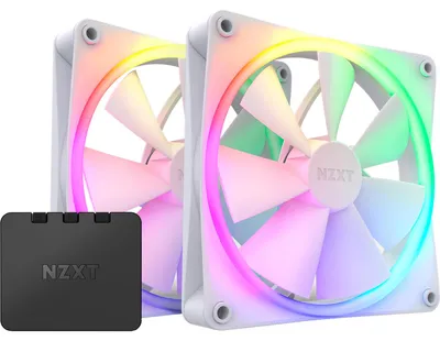 Produktbild von NZXT F140 RGB DUO Twin Pack, Ventilator, 14 cm, 500 RPM, 1800 RPM, Weiß