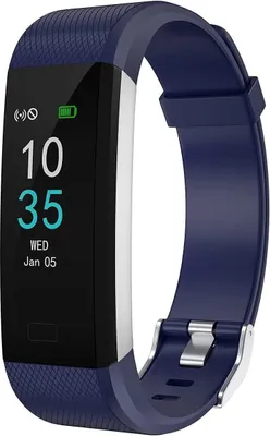 Produktbild von Smartwatch für Herren/Damen, 0,96 Zoll Touchscreen, Fitness-Armband, wasserdichte Fitness-Tracker-Uhr mit Schrittzähler-Armband für Android IOS (blau)