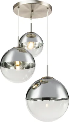 Produktbild von Globo Lighting Hängeleuchte Metall Nickel matt, 3x E27