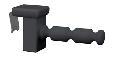 Produktbild von 4x Fensterhaken klemmbar mit Distanzhalter, anthrazit, Dekohaken, Abstandshalter, Aufhänger für Fensterdekoration, Klemmbereich 10-27 mm