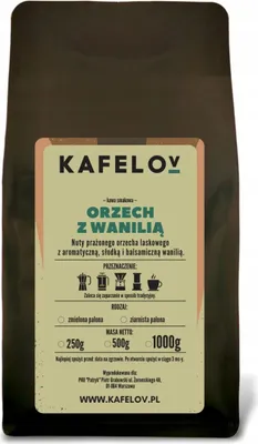 Produktbild von KAFELOV | Kaffeepulver Walnuss mit Vanille 250g - 100% Arabika - Aromatisch und Süß