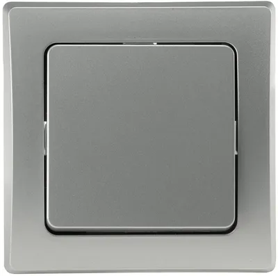 Immagine prodotto di Commutatore ChiliTec DELPHI, da incasso, argento 250V AC / 10A, incl. cornice, connessione a morsetto