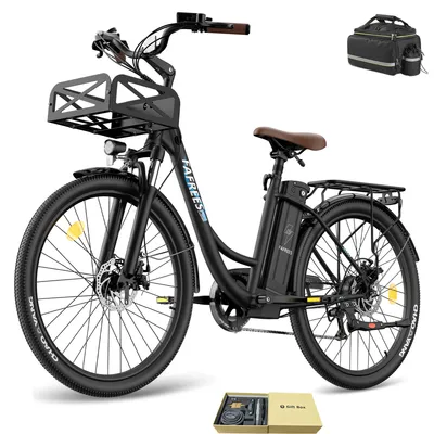 Produktbild von Pedelec 26 Zoll 158 - 198 Pannensichere Reifen 36 V 250 W bis zu 160 - 200 km Wasserdicht IP54 mit 7 Gang, Schwarz
