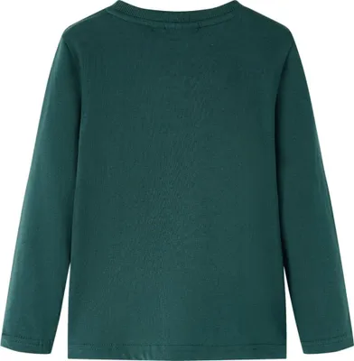Immagine prodotto di vidaXL Camicia a maniche lunghe per bambini verde scuro 92