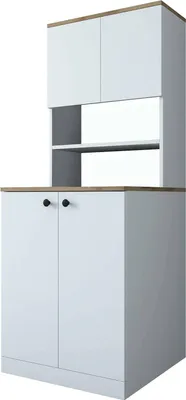 Produktbild von Dmora Großer Mehrzweckschrank Lyrastra Weiß, 70x183,6 cm
