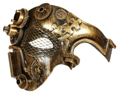 Produktbild von Steampunk Phantom Augenmaske Gold-Schwarz