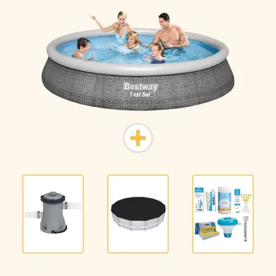 Produktbild von Bestway Fast Set Rund - 396x84 cm - 4-teilig S22671