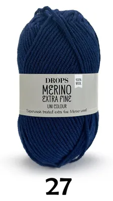 Immagine prodotto di DROPS Merino Extra Fine, tinta unita 27 blu marino