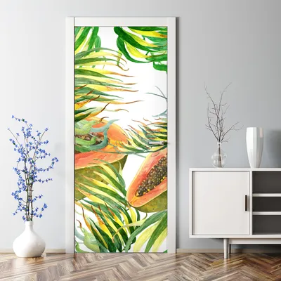 Produktbild von Dekorative Türposter selbstklebend Wandaufkleber Türaufkleber Tropische Exotisches 77 x 200 cm